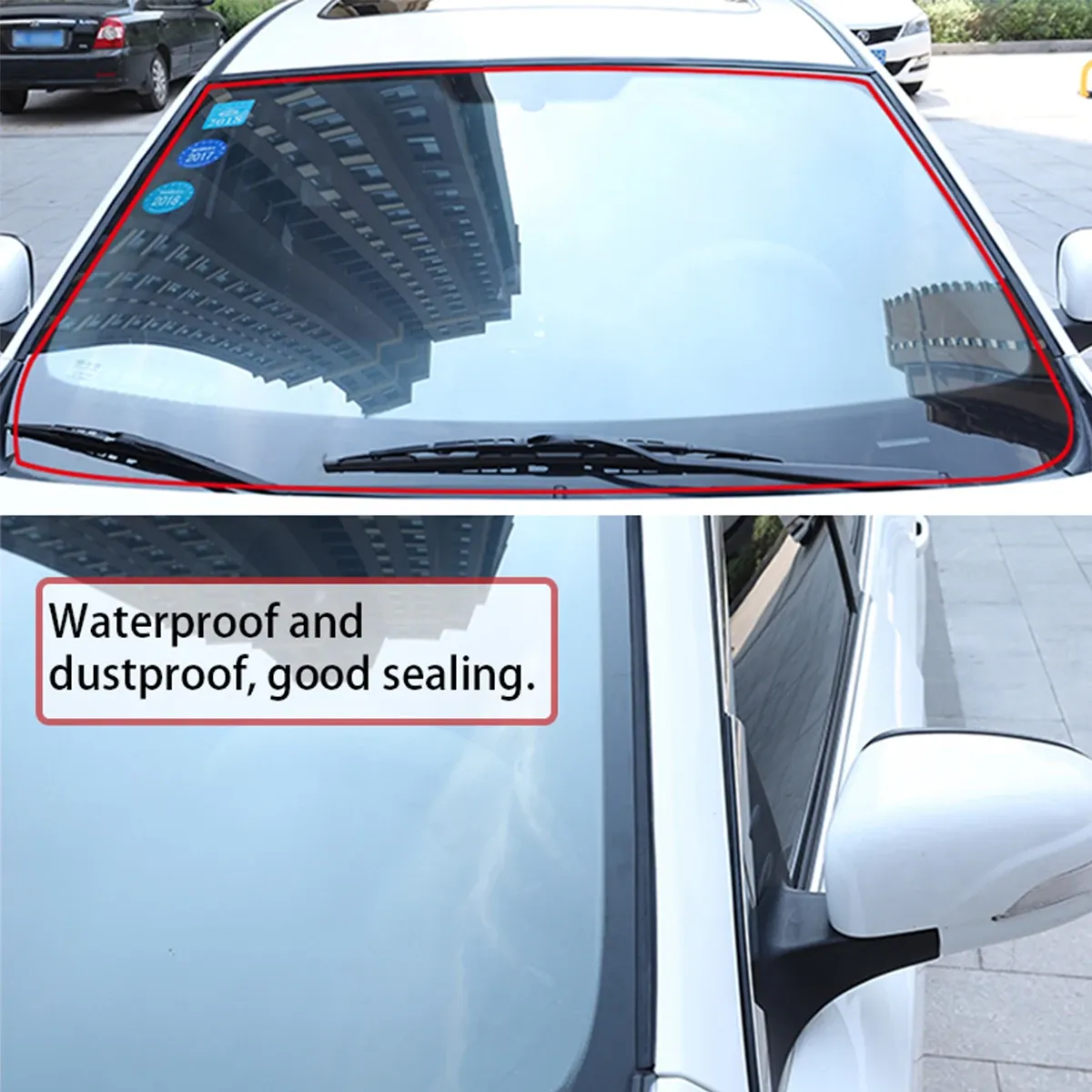 Rubber Car Seals Edge Sealing Strips Auto Roof Windshield Sealant Protector Strip Window Sticker Noise Insulation Weatherstrip