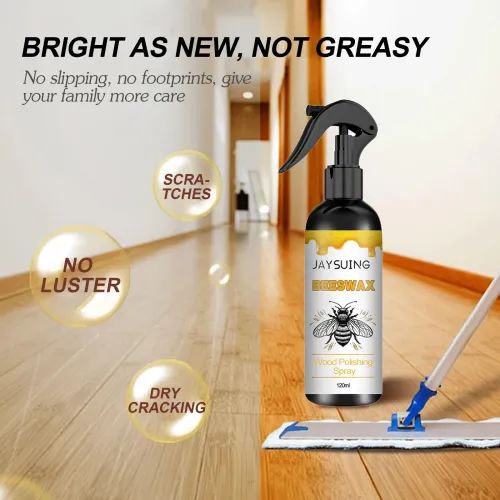 Beeswax Wood Polish Spray Furniture Scratch Repair Floor Seasoning Wax Wood Care Natural Shine Waterproof Non Greasy 120ml