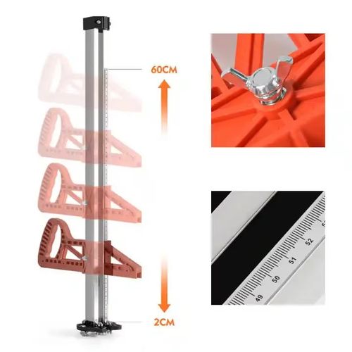 Gypsum board multi-functional cutting tool with folding handle, stainless steel blade, and dust-free design – a specialized tool for woodworking.