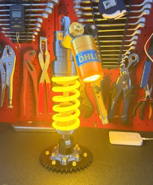 For OHLINS Motorcycle Shock Absorber Lamp DIY Cool Ambient Lighting Car interior decorative accessories ornaments