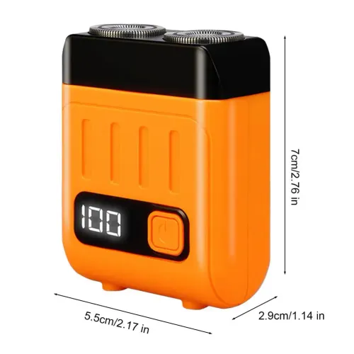 Double headed mini electric shaver with USB rechargeable, waterproof, portable travel, dry and wet dual-use shaver