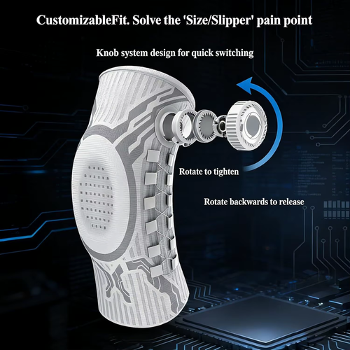Smart Knob Knee Brace Patella Gel Pad Lateral Stabilizer Compression Support Joint Pain Relief Recovery Home Gym Wear