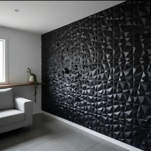 3D diamond pattern waterproof self-adhesive wall panel