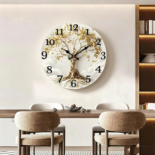 Lucky Stone Lamp Luxury Wall Clock Living Room Decoration Creative Wall Clock