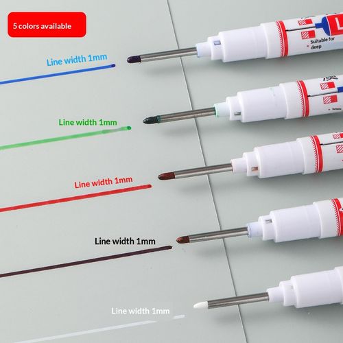 10PCS 20mm Long-Tip Marker for Tiles and Flooring – Oil-Based, Waterproof, Smudge-Resistant, Suitable for Deep-Hole Marking