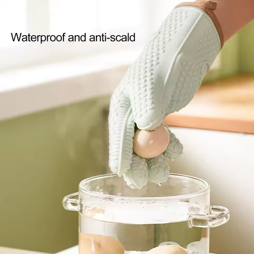 Heat Resistant  Gloves Insulated Silicone Gloves  Silicone Oven Gloves Heat Resistant Waterproof Kitchen Non-slip
