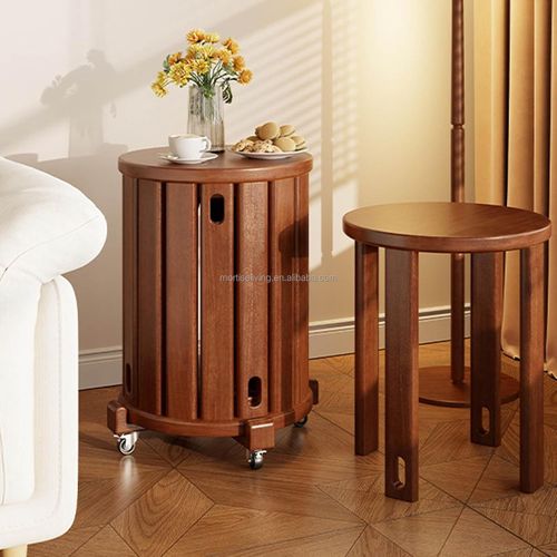 Versatile 4-in-1 Solid Wood Nesting Stool