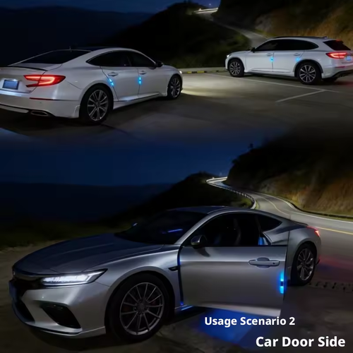 Solar Powered Solar LED Strobe Flash Light Colorful Dynamic Self-adhesive Car Anti-collision Warning Light Smart RGB