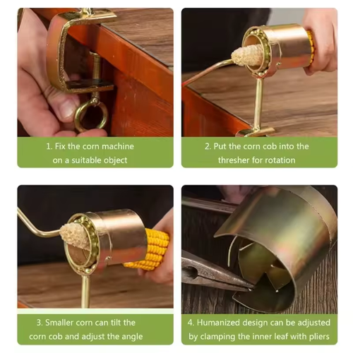 2pcs Manual Farm Corn Sheller With Hand Crank Drive Featuring Alloy Housing Anti Cover And Efficient Kernel Separation