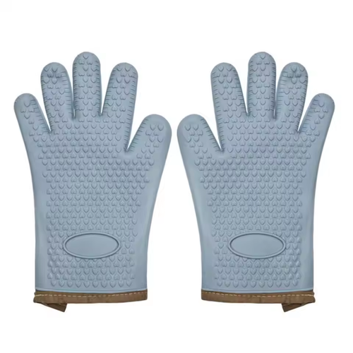 Heat Resistant  Gloves Insulated Silicone Gloves  Silicone Oven Gloves Heat Resistant Waterproof Kitchen Non-slip