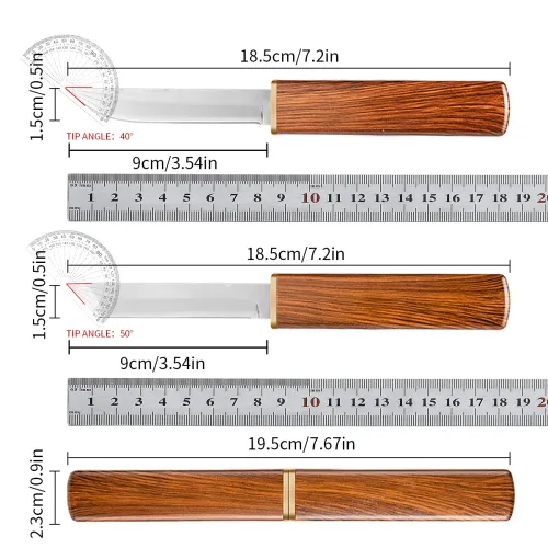 2-in-1 Double Knife Utility Knife Outdoors Fishing Camping Knife Stainless Steel Paring Knife Barbecue Cutter Easy to carry