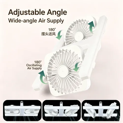 LED ceiling fan light with remote E27 socket low floor dual fan light, suitable for living room, bedroom, dining room fan lighting fixtures