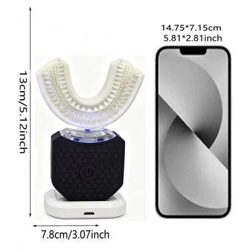 Teeth whitening lamp, U-shaped sonic wireless toothbrush, 360° ultrasonic lazy-person automatic silicone toothbrush set