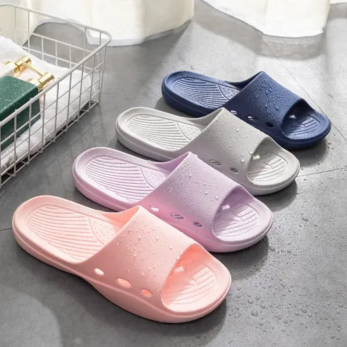 Unisex Bathroom Slippers Summer Indoor Home Anti-Slip Wear-Resistant Breathable Quick-Dry Sandals for Men And Women