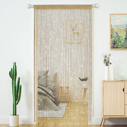 Silver thread flower door curtain（1m wide x 2m high）