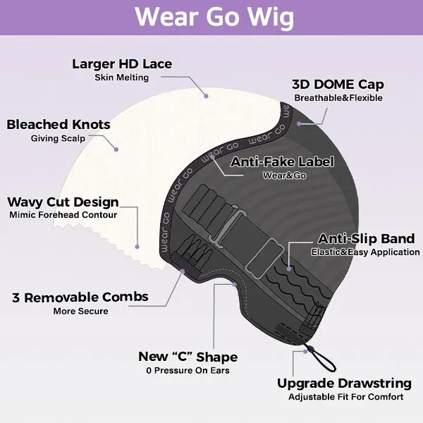 Silky Straight Easy Wear Go Glueless Wigs Pre Cut 7x5 HD Lace Closure Wigs Beginner Friendly