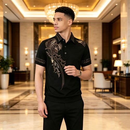Gold high-end fashion T-shirt
