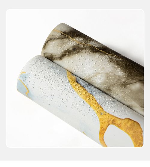 300cm Smooth Marble-Effect Wallpaper with Gold Veining – Self-Adhesive & Removable