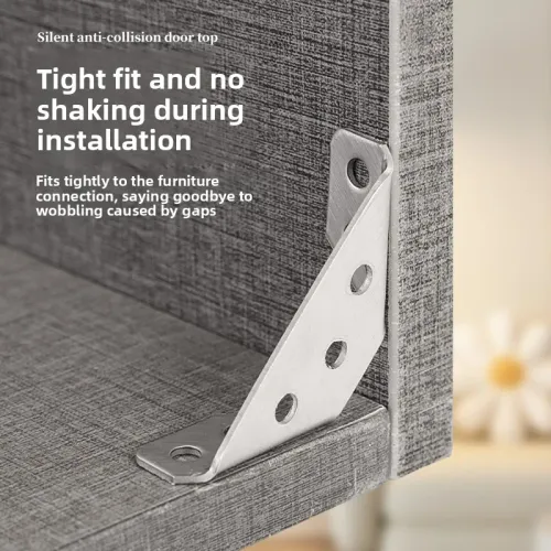 10Pcs Stainless Steel Corner Brackets with Screws 90° Right Angle for Wood Furniture Shelves Cabinets Corner