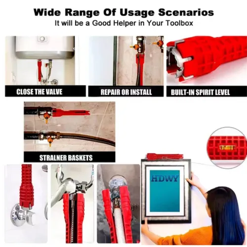 8 in 1 Sink Faucet Key Repair Tool for Toilet Bathroom Kitchen Faucet Assembly Wrench Plumbing Removal Installation Wrench Set