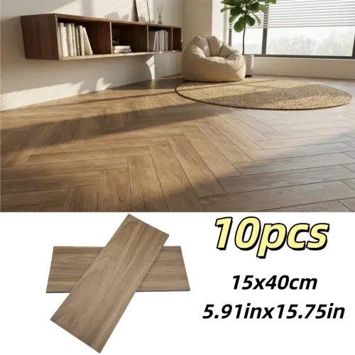 10pcs 40x15cm PVC floor stickers, textured PVC floor stickers, detachable and easy to install floor stickers