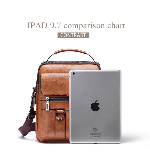 Men's Genuine Leather Crossbody Shoulder Bag