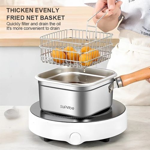 Made in Germany Multifunctional Portable Stainless Steel Japanese Deep Drain Fryer Tempura Deep Fryer
