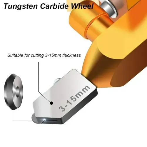 2-in-1 Manual Glass & Ceramic Tile Cutter - Precision Diamond Blade with Ergonomic Grip