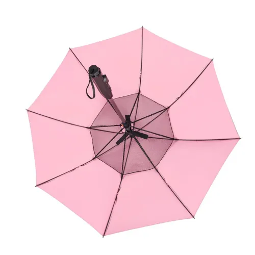 Sun Parasol Waterproof And Durable Electric Fan Included Outdoor Protection Long Handle Umbrella