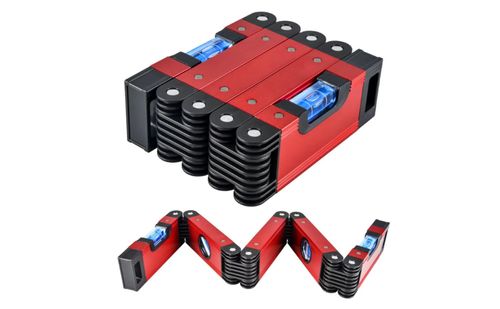 Folding Bubble Level Ruler Hinged Folding Level Ruler Measuring Tool Portable Accurate Measurement for Construction, Woodworking