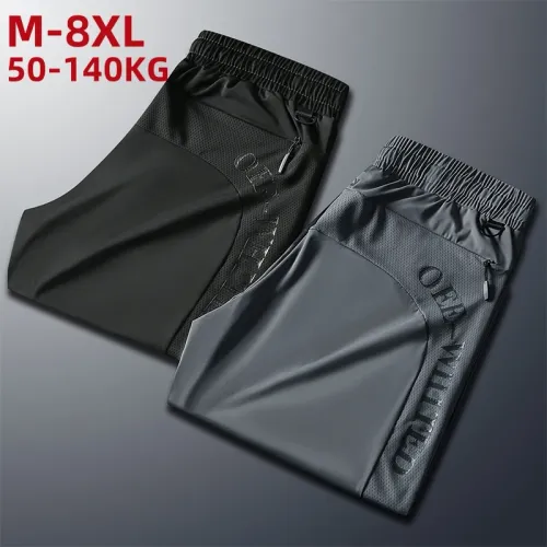 Summer Cool Pants Men 8XL Plus Szie Sweatpants Fashion Casual Stretch Pants Male Big Size