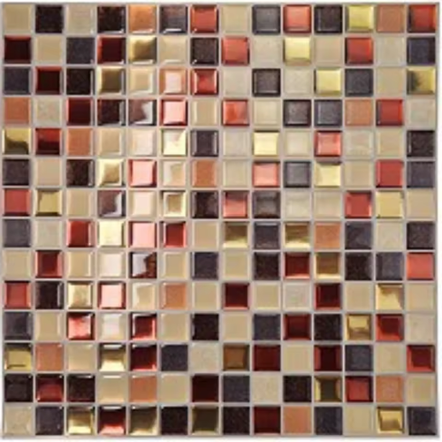 5pcs 3D Design Mosaic Tile Sticker DIY Self-adhesive Peel and Stick Backsplash Multifunction Waterproof Oil-proof Tile Sticker