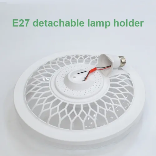 Rotatable 2in1 Ceiling Fan with Remote Control Lighting Lamp E27 Converter Base Lighting Base Bedroom Living Room