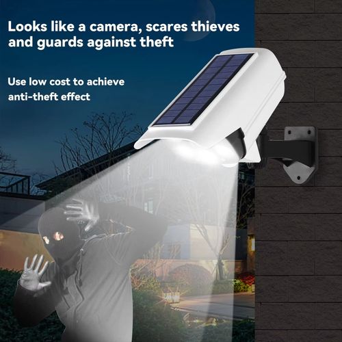 Solar-powered motion-sensing security light with human presence detection and simulated voice monitoring