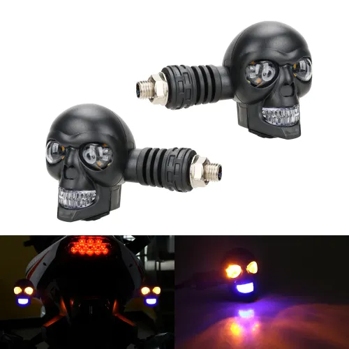 2pcs Mini LED Turning Running Lights Mini Universal Motorcycle LED Turn Signal Indicators Light