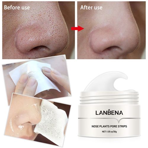 LAMBENA blackhead nose mask with 60 blackhead-absorbing papers and tear-off acne-removing and cleansing nose stickers