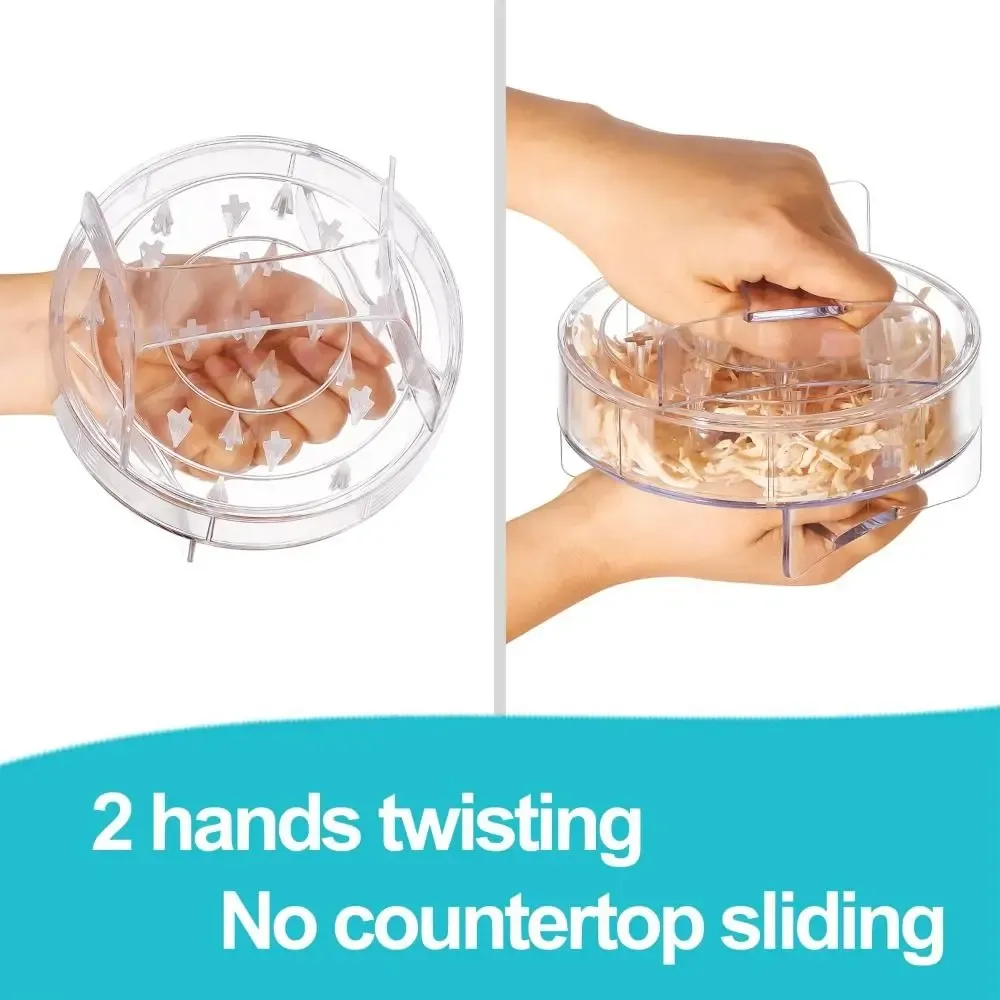 Durable Clear Chicken Shredder Ergonomic Handle BPA Free Meat Shredder Tool Manual Easy Clean Chicken Shredder Tool Meal Prep