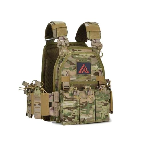 Tactical Style Plate Carrier Loaded Weight Vest Multifunctional Breathable