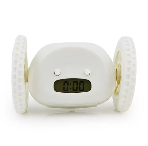 Lazy alarm clock with wheels, interesting snooze function, a must-have for home bedroom