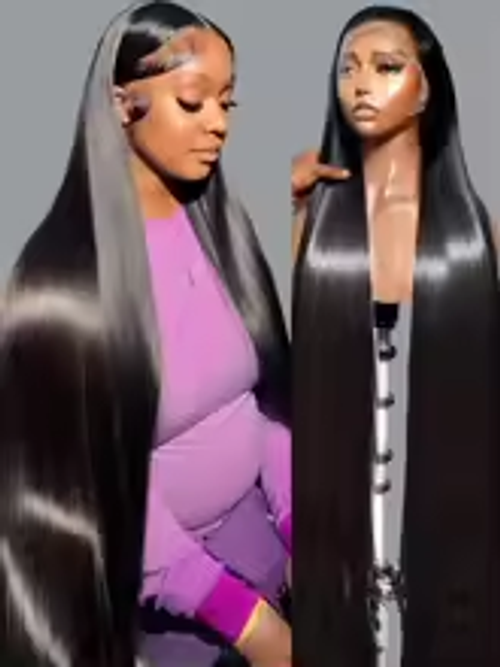 36-40Inch 200 Density Frontal Wig For Black Women Brazilian Wigs Human Hair 13x4 Bone Straight HD Transparent Lace Front Wigs