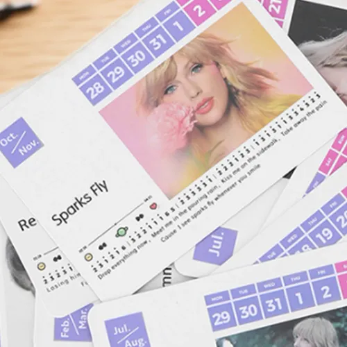 Piano Calendar 2025 with 27 Music Calendar Cards 52 Songs