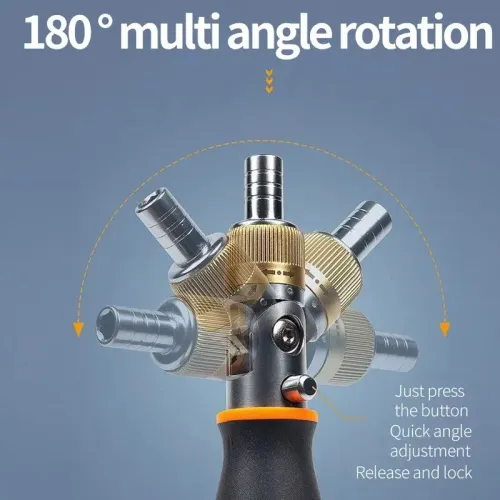 10 In 1 Portable Ratchet Screwdriver Multifunctional Hidden Screwdriver Head Corner Capable Multi Angle Screwdriver Set