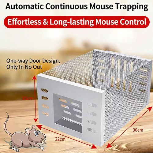 Automatic Rat Cage Trap, Reusable Continuous Mouse Trap