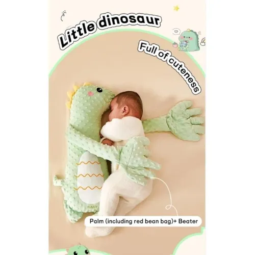 Infant Sleeping Comforter Soft & Breathable Cartoon Pacify Hand Soother with Automatic Beating