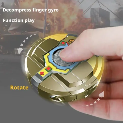 Pack of 3 (Gold, Silver, Green)Creative Hand Spinner Toys Antistress Stress Relief Robot Transformation Fidget Spinner Adult Sensory Toys for Kids Gift