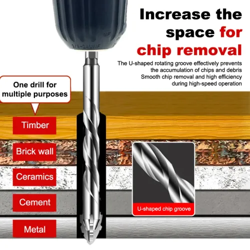 4pcs Tungsten steel serrated drill set, suitable for ceramics, tiles, and glass concrete 6mm+8mm+10mm+12mm
