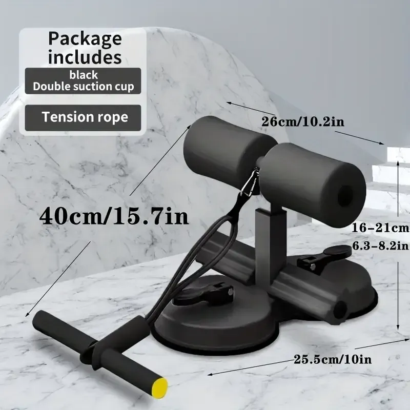 Upgraded Sit-Up Bar Pro, that comes with Double Suction and Tension Ropes