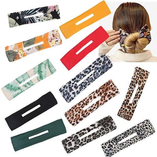 12pcs Lightweight Vintage Headband Printed Pattern Curlers