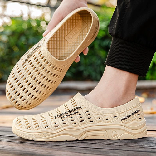 Summer Men Sandals Light EVA Men's Casual Shoes Hole Shoes ClogsHome Garden Outdoor Male Beach Flat Slippers
