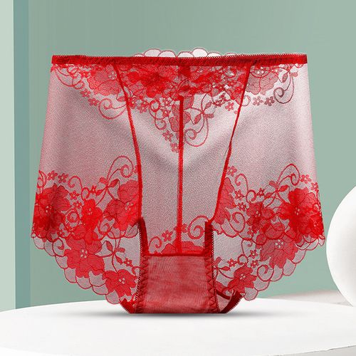 💥Hot Sale 😍Women's Hand-Crocheted Lace High-Rise Boxer Briefs